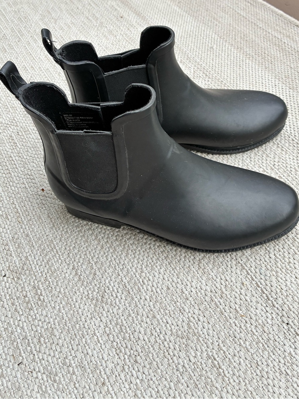 Gap Black Chelsea-Style Rain Ankle Boots